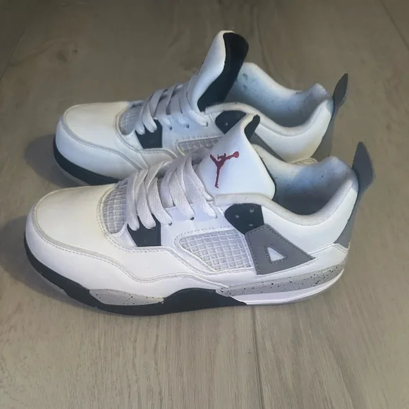 Jordan Kids White and Black Sneakers - Picture 3 of 5